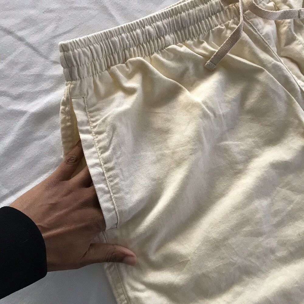 Rhythm Classics Yellow Linen Drawstring Casual Be… - image 2